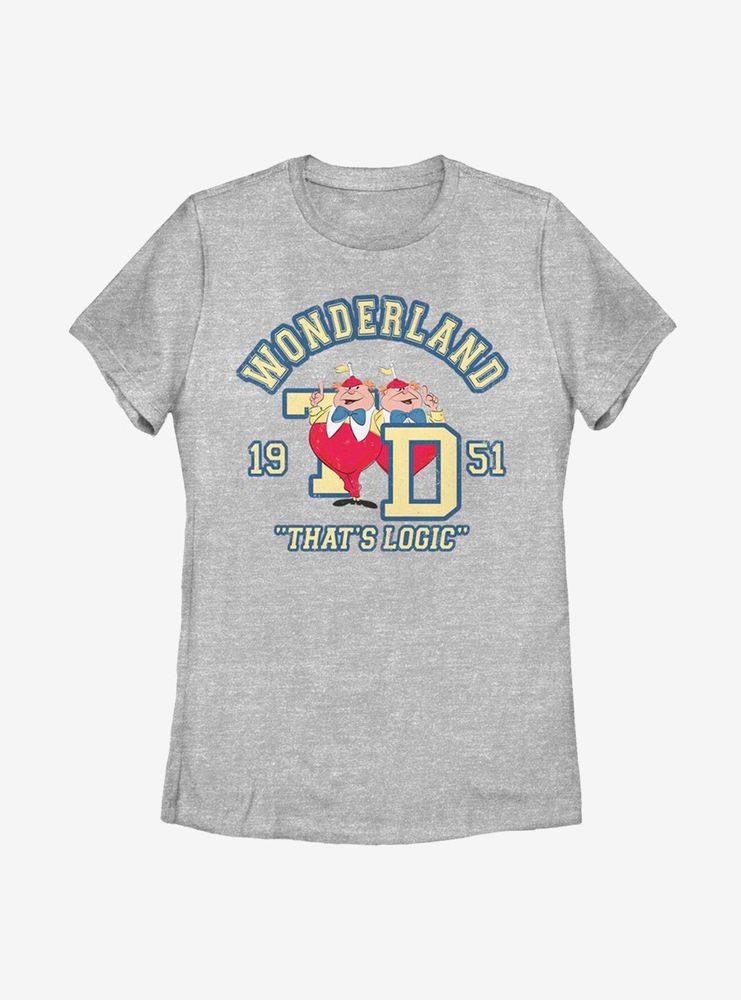 Disney Alice Wonderland Tweedle Collegiate Womens T-Shirt