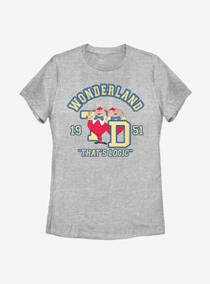 Disney Alice Wonderland Tweedle Collegiate Womens T-Shirt