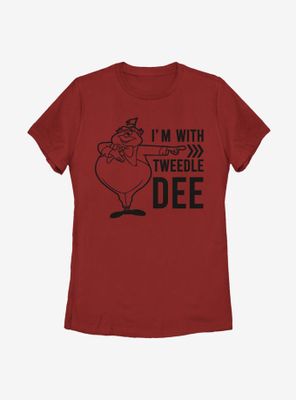 Disney Alice Wonderland With Tweedle Dee Womens T-Shirt