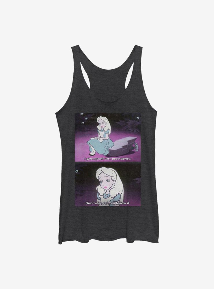 Boxlunch Disney Alice Wonderland Good Advice Meme Womens Tank Top