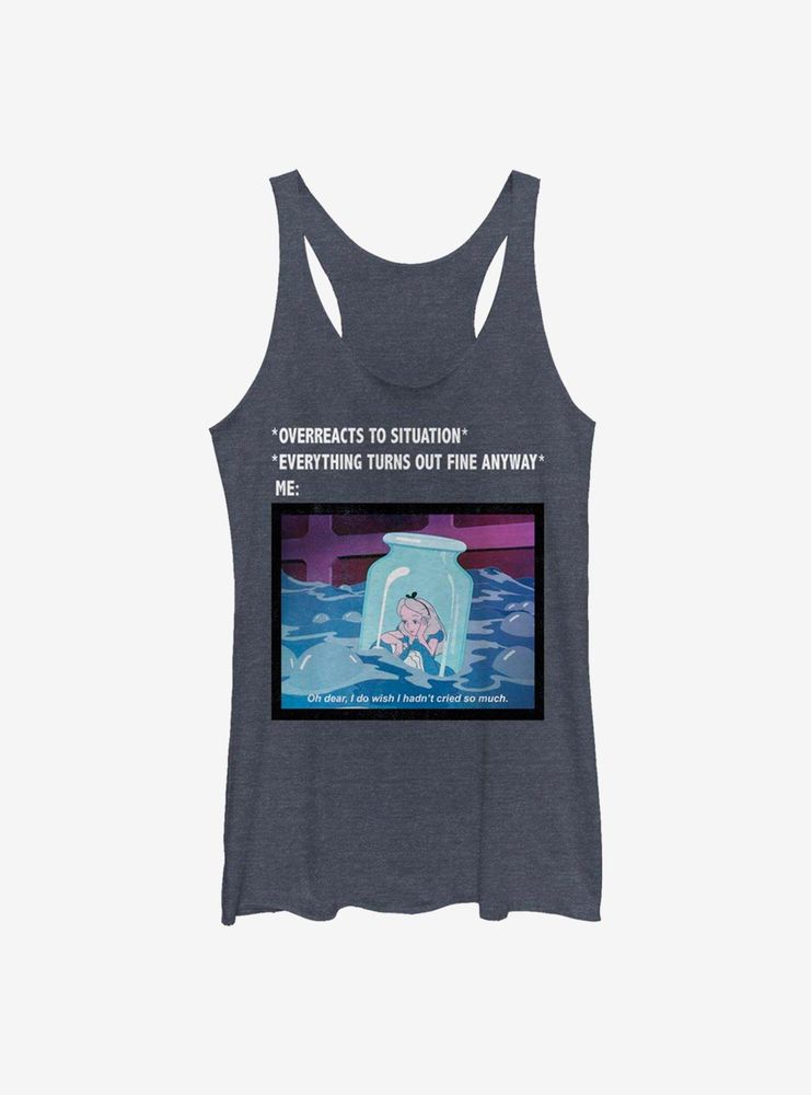 Disney Alice Wonderland Anxiety Meme Womens Tank Top