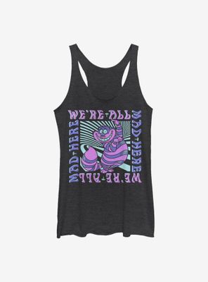 Disney Alice Wonderland Cheshire We're All Mad Here Womens Tank Top