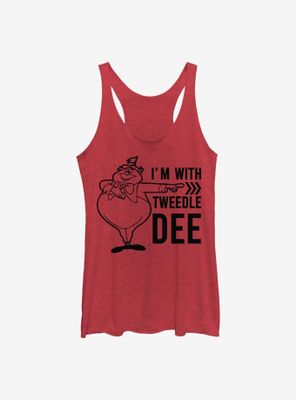 Disney Alice Wonderland With Tweedle Dee Womens Tank Top