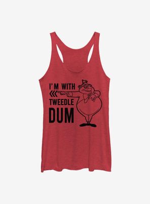 Disney Alice Wonderland With Tweedle Dum Womens Tank Top