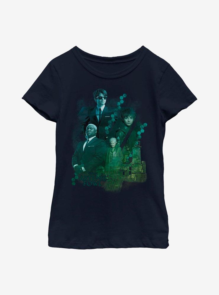 Disney Artemis Fowl Group Gradient Youth Girls T-Shirt