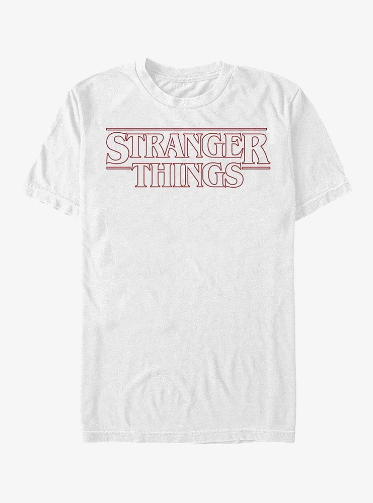 Extra Soft Stranger Things Red Outline Logo T-Shirt