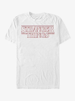 Extra Soft Stranger Things Red Outline Logo T-Shirt