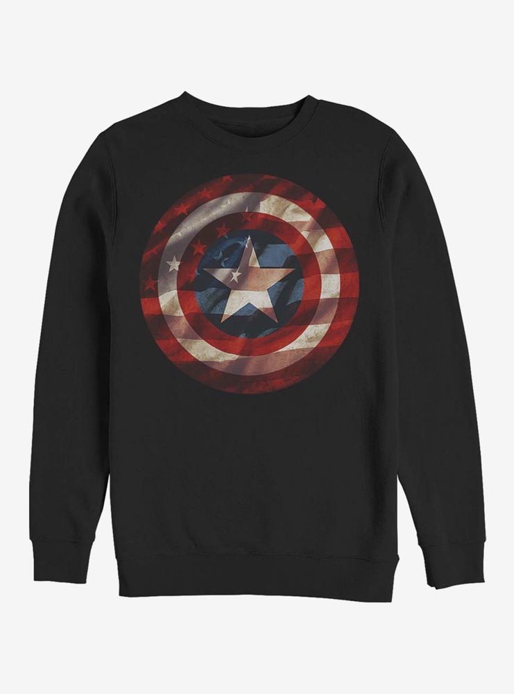 Marvel Captain America Flag Shield Sweatshirt
