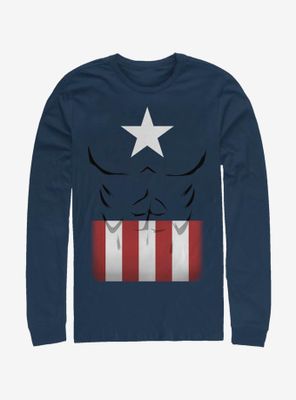Marvel Captain America Simple Suit Long-Sleeve T-Shirt
