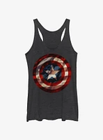 Marvel Captain America Flag Shield Womens Tank Top