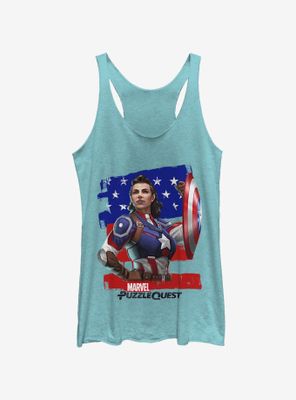 Marvel Captain America Hero Peggie Womens Tank Top