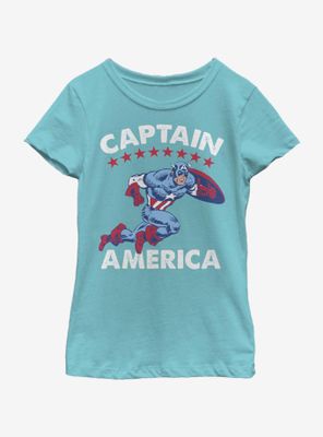 Marvel Captain America Americana Youth Girls T-Shirt