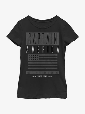 Marvel Captain America Grayscale Youth Girls T-Shirt