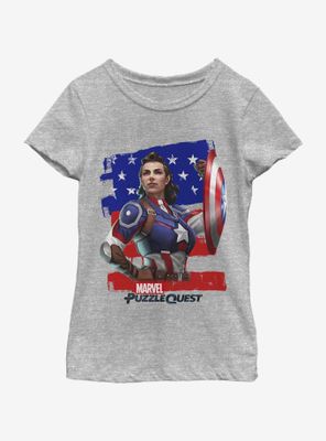 Marvel Captain America Hero Peggie Youth Girls T-Shirt