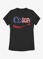 Coke Spangled Script Womens T-Shirt