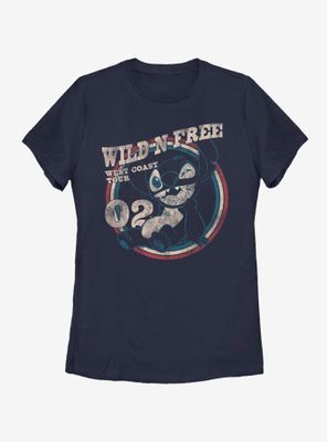 Disney Lilo And Stitch Americana Circle Womens T-Shirt