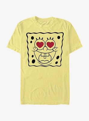SpongeBob SquarePants Heart Eyes Face T-Shirt