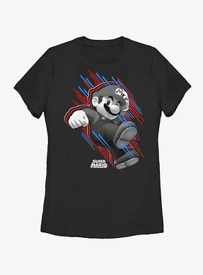 Super Mario Bros. Americana Stripes Womens T-Shirt