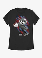 Super Mario Bros. Americana Stripes Womens T-Shirt