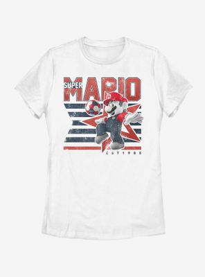 Super Mario Bros. And Stripes Womens T-Shirt