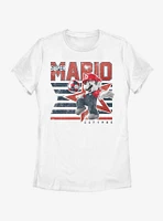 Super Mario Bros. And Stripes Womens T-Shirt