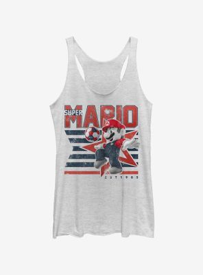 Super Mario Bros. And Stripes Womens Tank Top