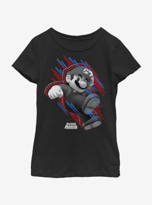 Super Mario Bros. Americana Stripes Youth Girls T-Shirt