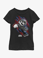 Super Mario Bros. Americana Stripes Youth Girls T-Shirt
