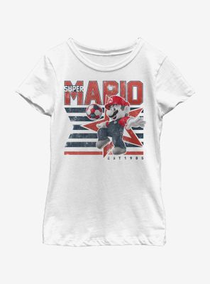 Super Mario Bros. And Stripes Youth Girls T-Shirt