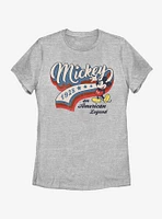 Disney Mickey Mouse Baseball Americana Womens T-Shirt