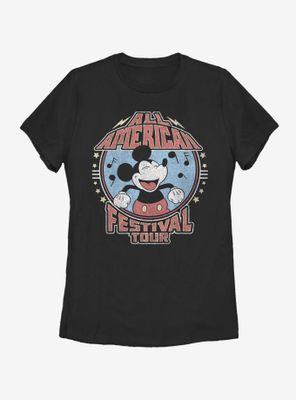 Disney Mickey Mouse American Tour Womens T-Shirt