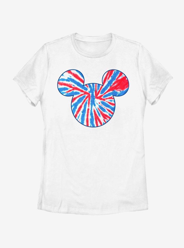 Disney Mickey Mouse Tie Dye Americana Womens T-Shirt