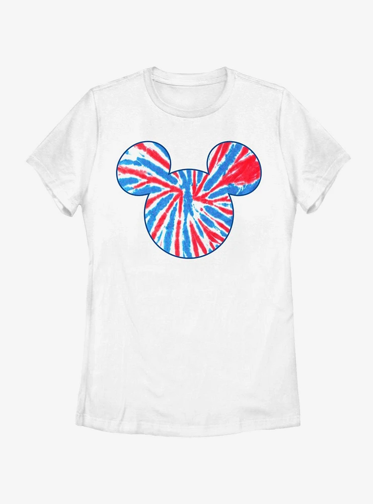 Disney Mickey Mouse Tie Dye Americana Womens T-Shirt