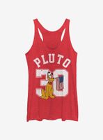 Disney Mickey Mouse Pluto Collegiate Womens Tank Top