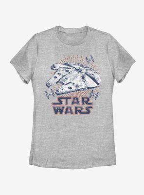 Star Wars Falcon Rays Womens T-Shirt