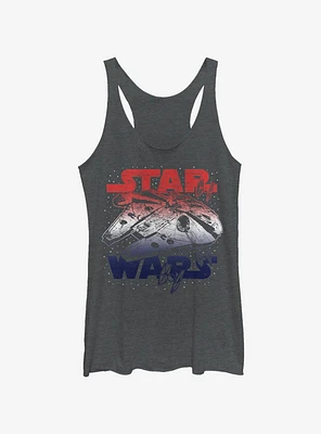 Star Wars Spangled Falcon Womens Tank Top