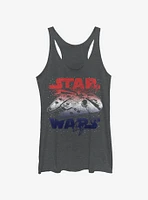 Star Wars Spangled Falcon Womens Tank Top