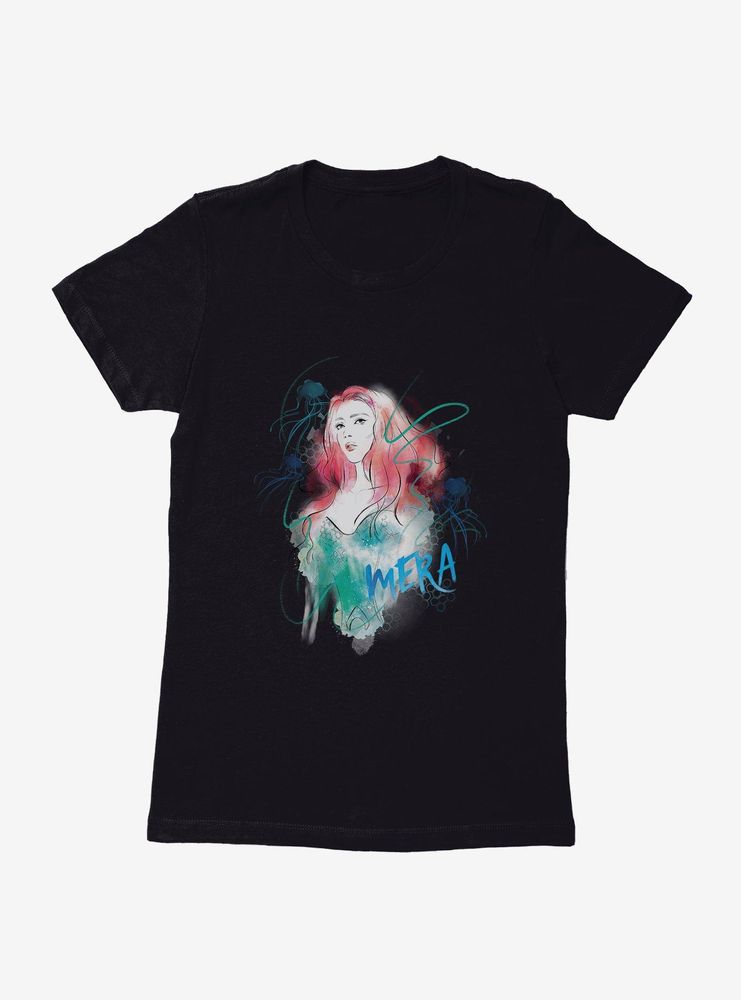 DC Comics Aquaman Mera Watercolor Womens T-Shirt