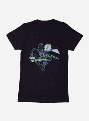 DC Comics Superman Up The Sky Womens T-Shirt