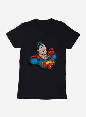 DC Comics Superman Comic Art Womens T-Shirt