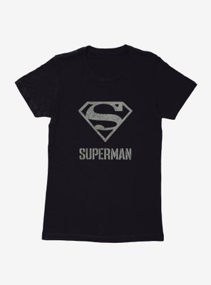DC Comics Superman Grayscale Logo Womens T-Shirt