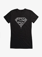 DC Comics Superman Ink Logo Girls T-Shirt
