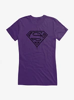 DC Comics Superman Ink Logo Girls T-Shirt