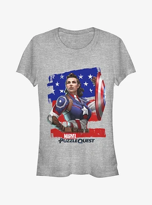 Marvel Captain America Hero Peggie Girls T-Shirt