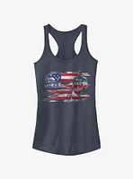 Marvel Captain America Inkflag Girls Tank