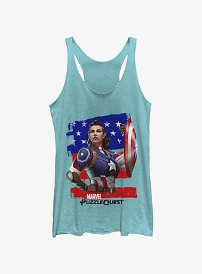 Marvel Captain America Hero Peggie Girls Tank