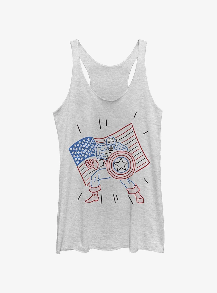 Marvel Captain America Neon Girls Tank