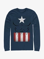 Marvel Captain America Simple Suit Long-Sleeve T-Shirt