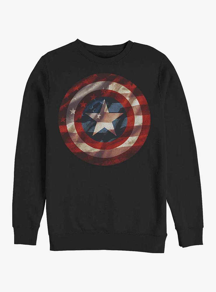 Marvel Captain America Flag Shield Sweatshirt