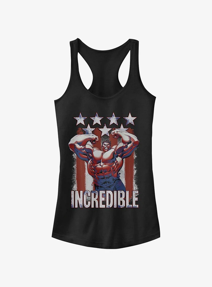 Marvel Hulk Flag Girls T-Shirt